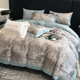 Soft Grey Jungle printed 1000TC Egyptian Cotton Duvet Cover | Yedwo